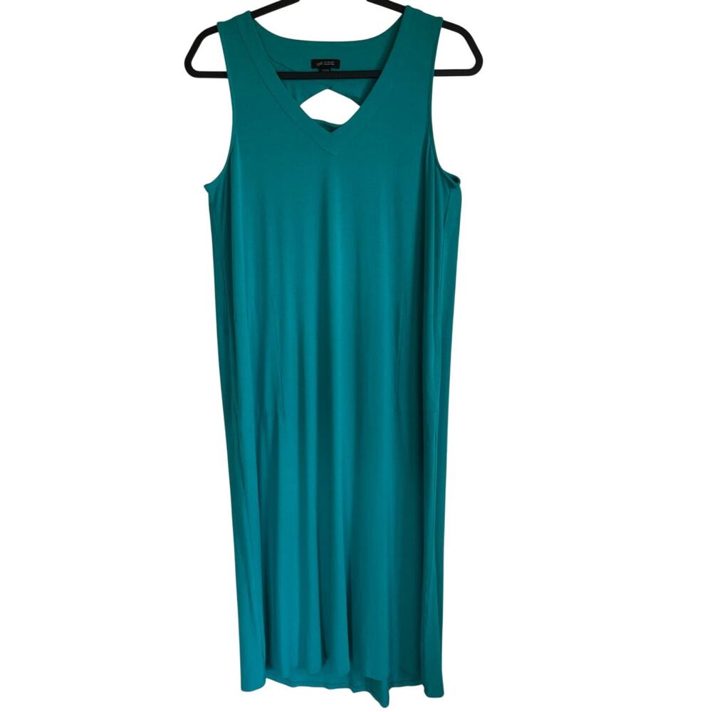 J. Jill Wearever Maxi Dress Pockets Sleeveless V-Neck Back Cut Out Sz SP Travel